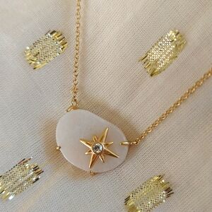 Gold Plated Unique Opal Star Necklace